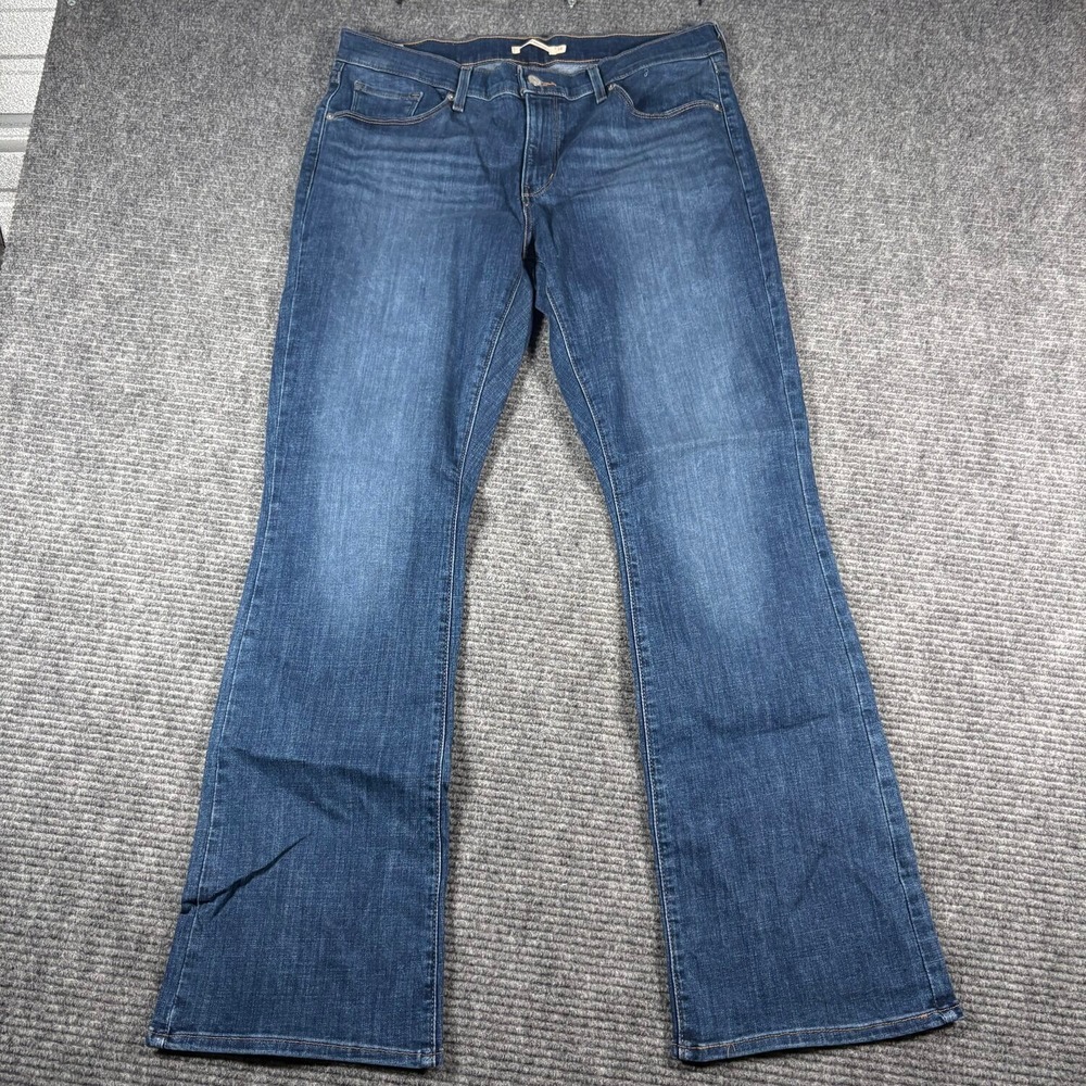 Levi's Classic Bootcut Jeans Womens 14M Blue Excellent Stretch Mid Rise Denim